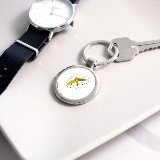 Decca flight – Yellow Circle Keychain Decca flight – Yellow Circle Keychain
