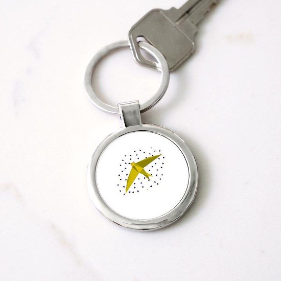 Decca flight – Yellow Circle Keychain Decca flight – Yellow Circle Keychain