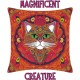 Beautiful， Colorful， Bohemian Cat   Rectangle Keychain