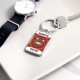 Beautiful， Colorful， Bohemian Cat   Rectangle Keychain