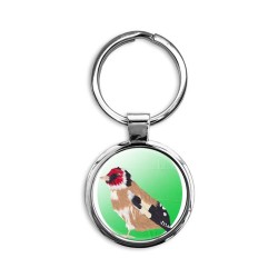 Goldfinch Circle Keychain