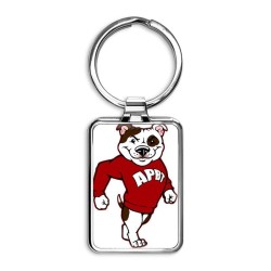 pit bull Rectangle Keychain