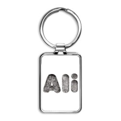 Ali Wolf Rectangle Keychain