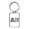 Ali Wolf Rectangle Keychain