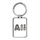 Ali Wolf Rectangle Keychain