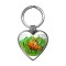 Tropical fish! Colorful art! Heart Keychain
