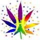 Rainbow Marijuana Pisces Heart Keychain