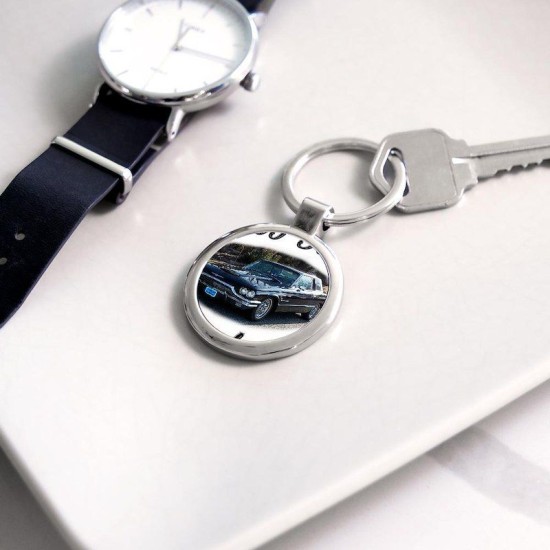 Mickey Cafe shirt b Circle Keychain Mickey Cafe shirt b Circle Keychain