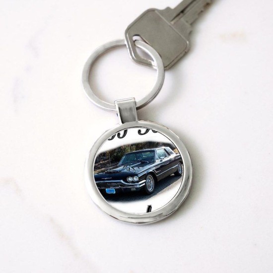 Mickey Cafe shirt b Circle Keychain Mickey Cafe shirt b Circle Keychain
