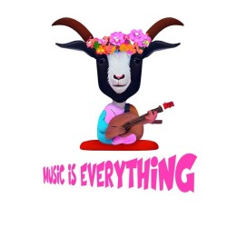 Goat with flower crown Rectangle Keychain