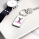 Goat with flower crown Rectangle Keychain Goat with flower crown Rectangle Keychain