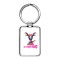 Goat with flower crown Rectangle Keychain