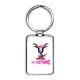 Goat with flower crown Rectangle Keychain Goat with flower crown Rectangle Keychain