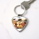 charcuterie on a metal dish outdoor Heart Keychain charcuterie on a metal dish outdoor Heart Keychain