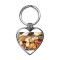 charcuterie on a metal dish outdoor Heart Keychain