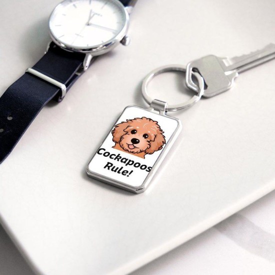 Cockapoos Rule! Rectangle Keychain Cockapoos Rule! Rectangle Keychain
