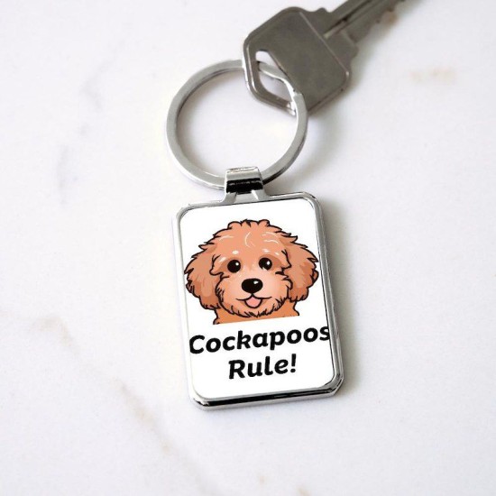 Cockapoos Rule! Rectangle Keychain Cockapoos Rule! Rectangle Keychain