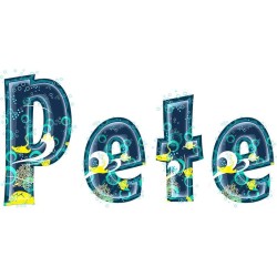 Pete Under Sea Rectangle Keychain