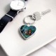 Cute mermaid and funny dolphin Heart Keychain Cute mermaid and funny dolphin Heart Keychain
