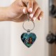 Cute mermaid and funny dolphin Heart Keychain Cute mermaid and funny dolphin Heart Keychain
