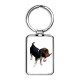 Beagle Puppy With Candy Cane Rectangle Keychain Beagle Puppy With Candy Cane Rectangle Keychain