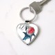 Yummy shark Heart Keychain