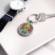 Cute Budgie Parakeet Circle Keychain Cute Budgie Parakeet Circle Keychain