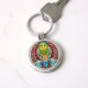 Cute Budgie Parakeet Circle Keychain Cute Budgie Parakeet Circle Keychain