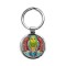 Cute Budgie Parakeet   Circle Keychain