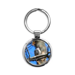 chipping sparrow Circle Keychain