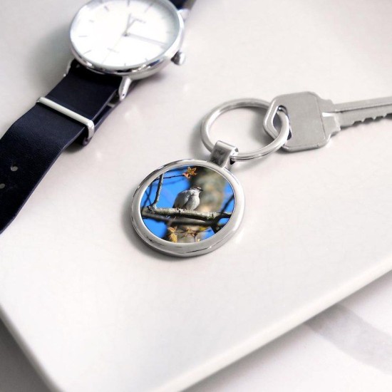 chipping sparrow Circle Keychain chipping sparrow Circle Keychain