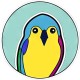 cute budgie parakeet Circle Keychain cute budgie parakeet Circle Keychain