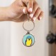 cute budgie parakeet Circle Keychain cute budgie parakeet Circle Keychain