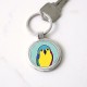 cute budgie parakeet Circle Keychain cute budgie parakeet Circle Keychain