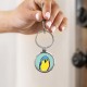 cute budgie parakeet Circle Keychain cute budgie parakeet Circle Keychain