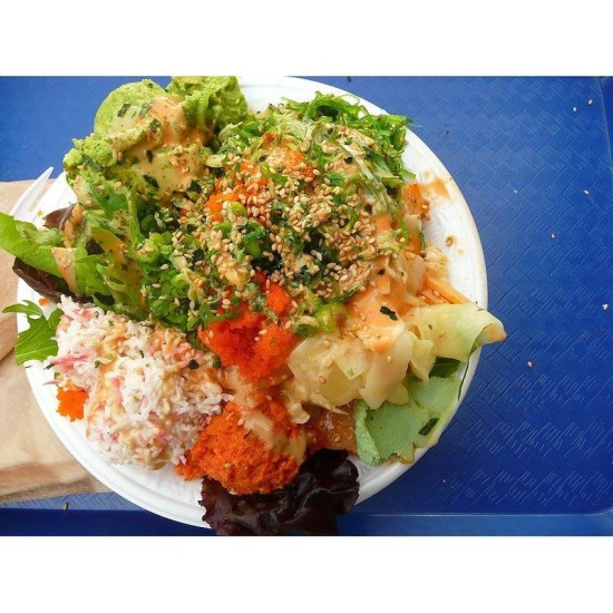Hawaiian poki bowl salad Heart Keychain Hawaiian poki bowl salad Heart Keychain