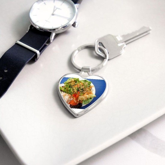 Hawaiian poki bowl salad Heart Keychain Hawaiian poki bowl salad Heart Keychain