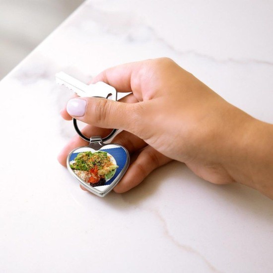 Hawaiian poki bowl salad Heart Keychain Hawaiian poki bowl salad Heart Keychain