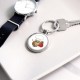 Cute Cooking Owl Cartoon Circle Keychain Cute Cooking Owl Cartoon Circle Keychain