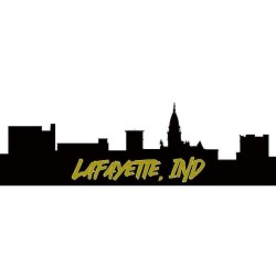 Lafayette， Indiana Skyline Rectangle Keychain