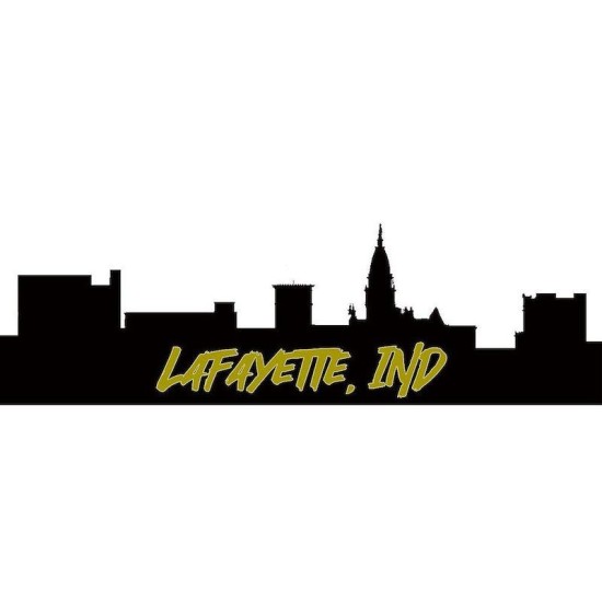 Lafayette， Indiana Skyline Rectangle Keychain