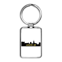 Lafayette， Indiana Skyline Rectangle Keychain