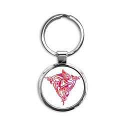 Celtic Bird Circle Keychain
