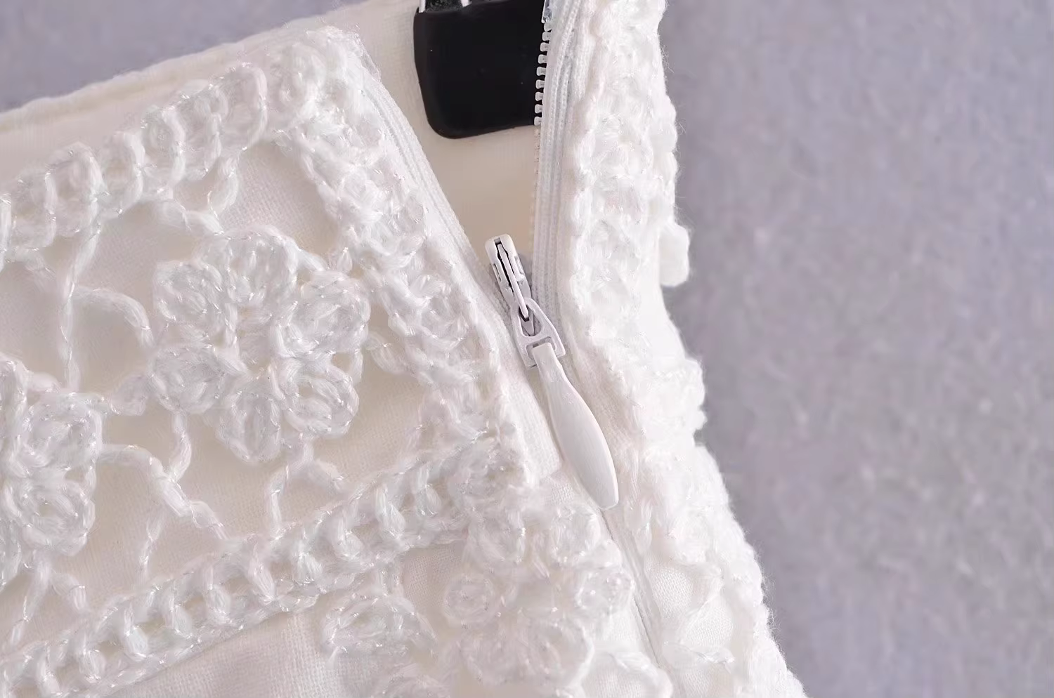 Women's Casual Fashion Ivory Linen Laser Embroidery Hollow Shorts Set
